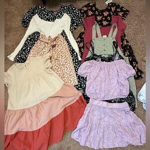 Girls Lot Large Bundle of Adorable Dresses sz 10